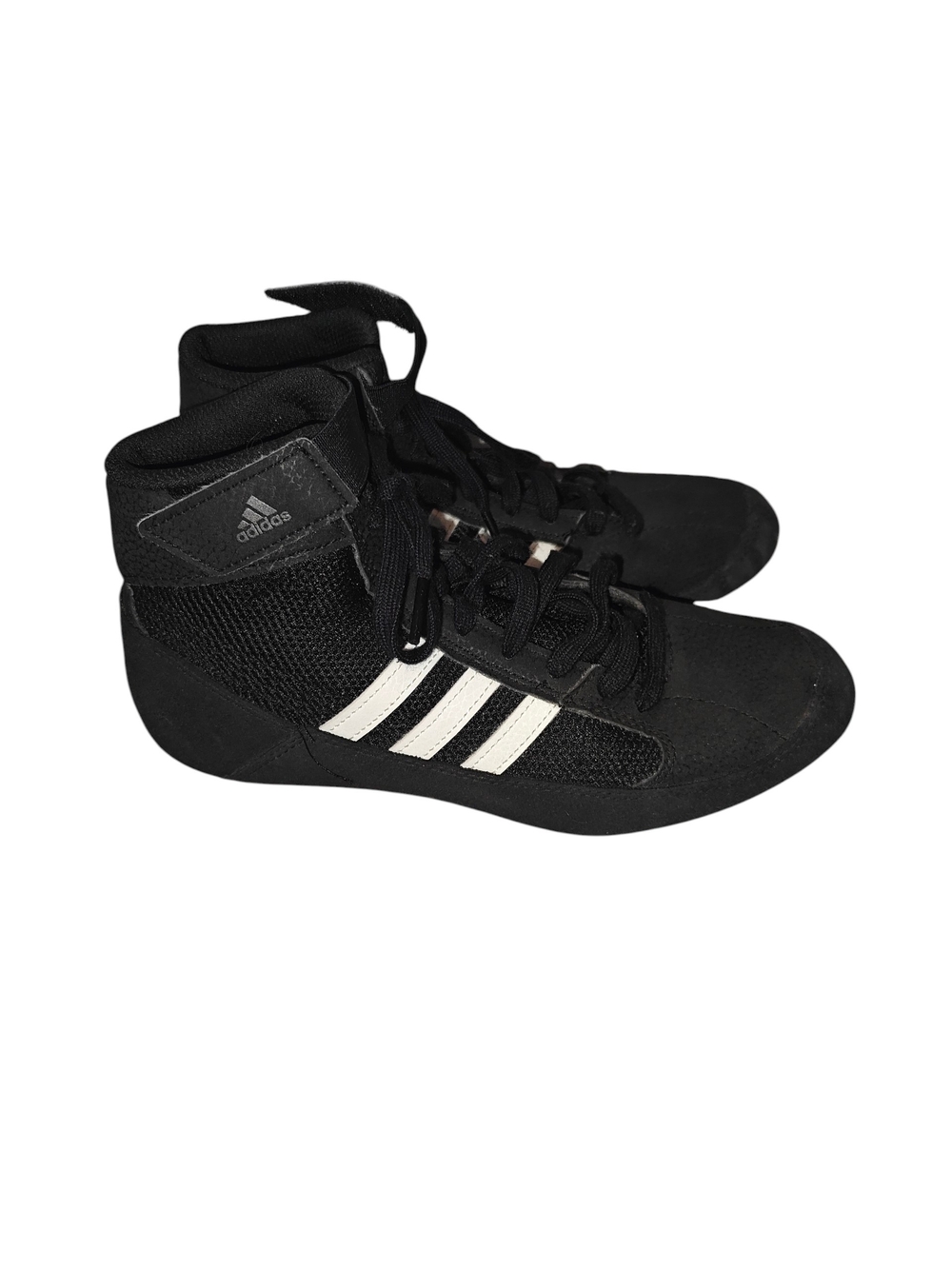 Adidas Men's HVC 2 Lace-up Athletic Wrestling Shoes in black and white Size 5